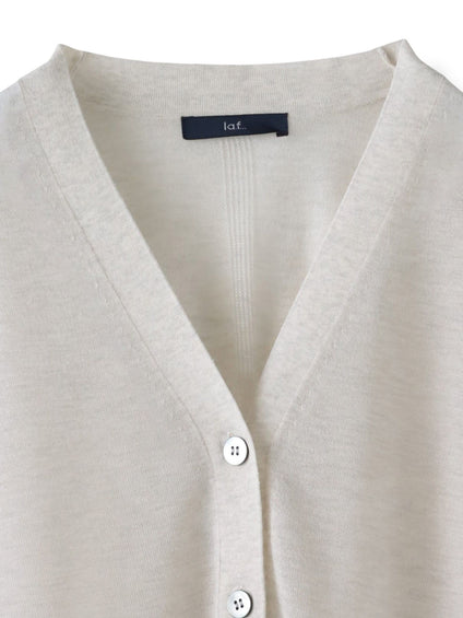 【大きいサイズ】シアーシャイニーニットカーデ