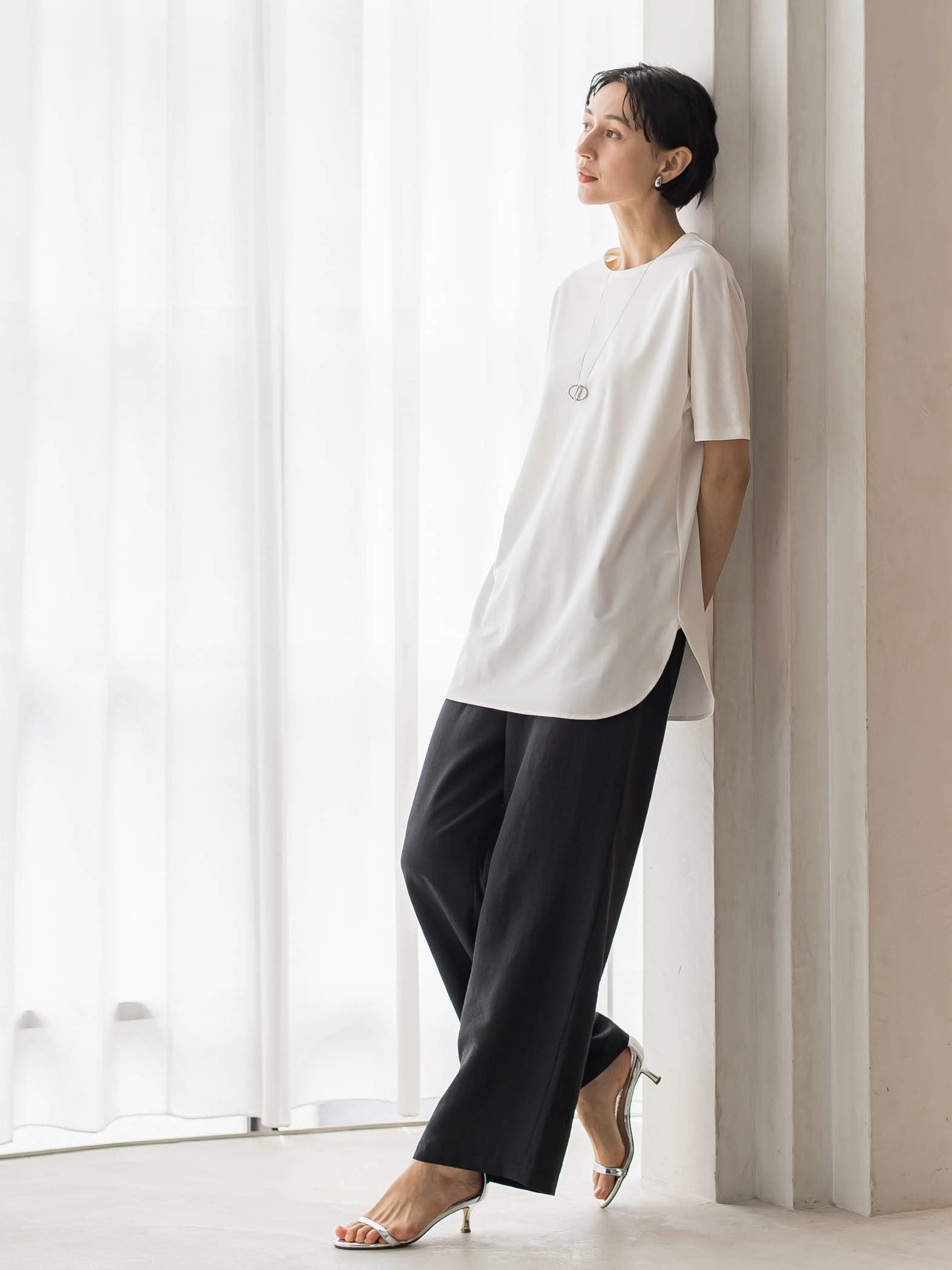 【WEB限定/大きいサイズ】”細身パンツも怖くない”Tシャツチュニック