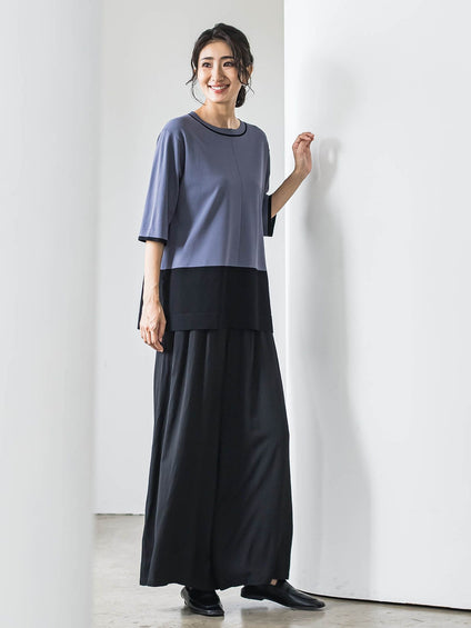 【WEB限定】ウエストギャザーワイドパンツ≪手洗い可能≫
