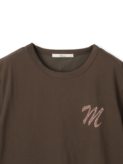 ロゴブローチ風Tシャツ≪手洗い可能≫