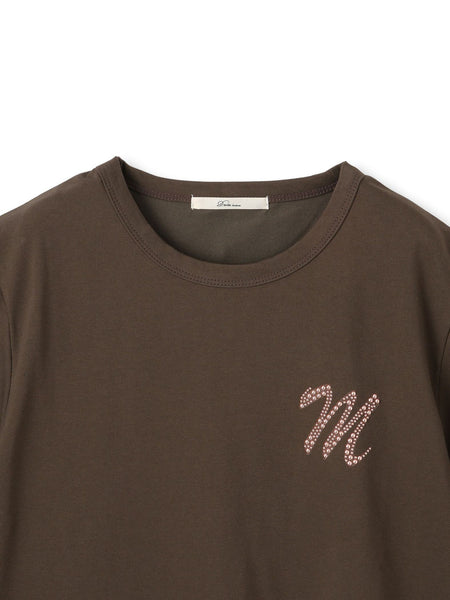 ロゴブローチ風Tシャツ≪手洗い可能≫