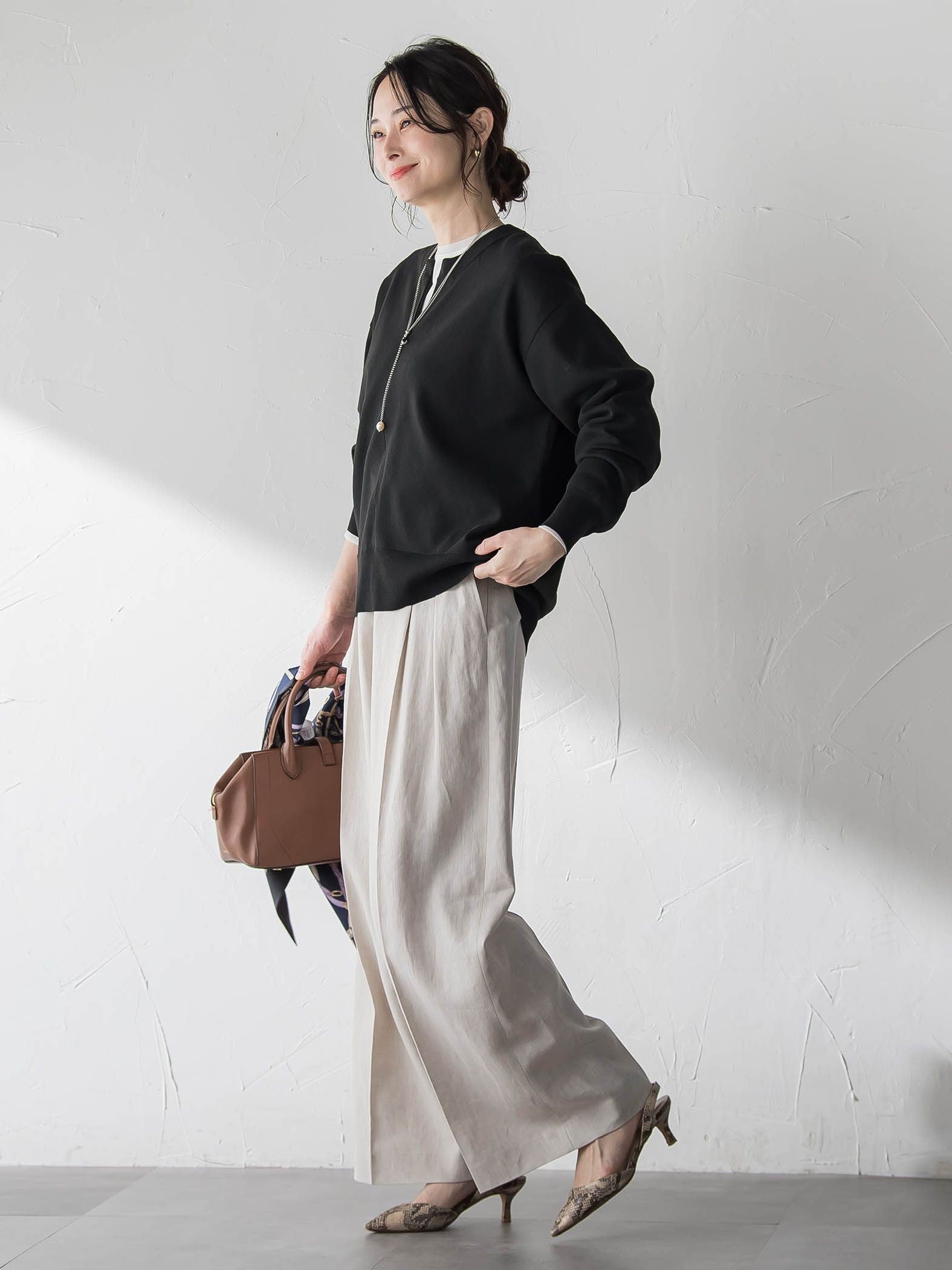 【カタログ掲載】クラシックポリリネンヘリンボンパンツ