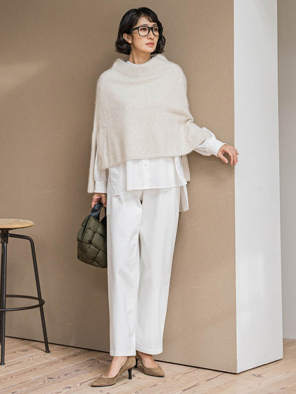 【大きいサイズ】【biyori】裏起毛ウインターデニムパンツ