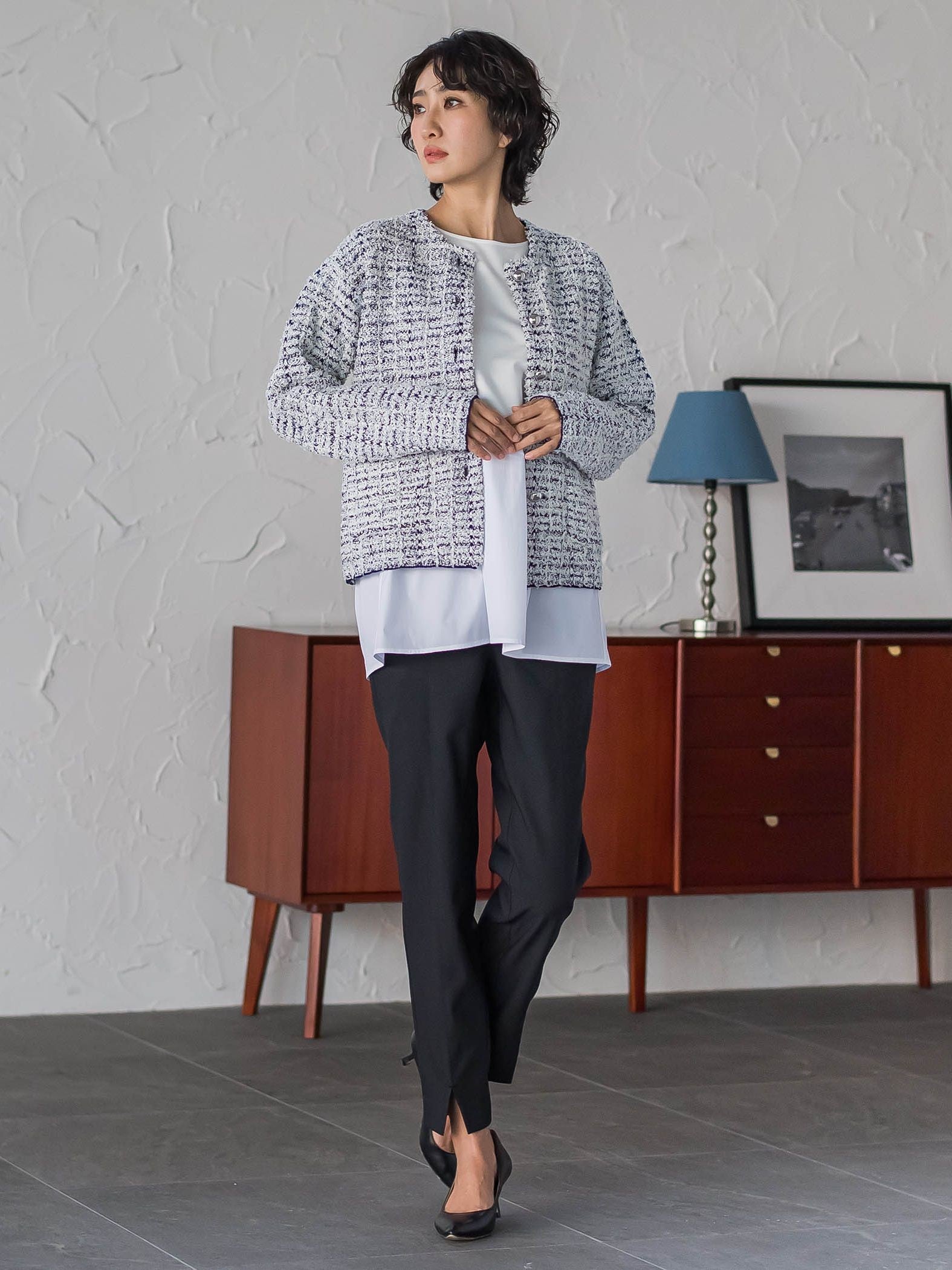 【WEB限定/大きいサイズ】マルーデデニムテーパードパンツ