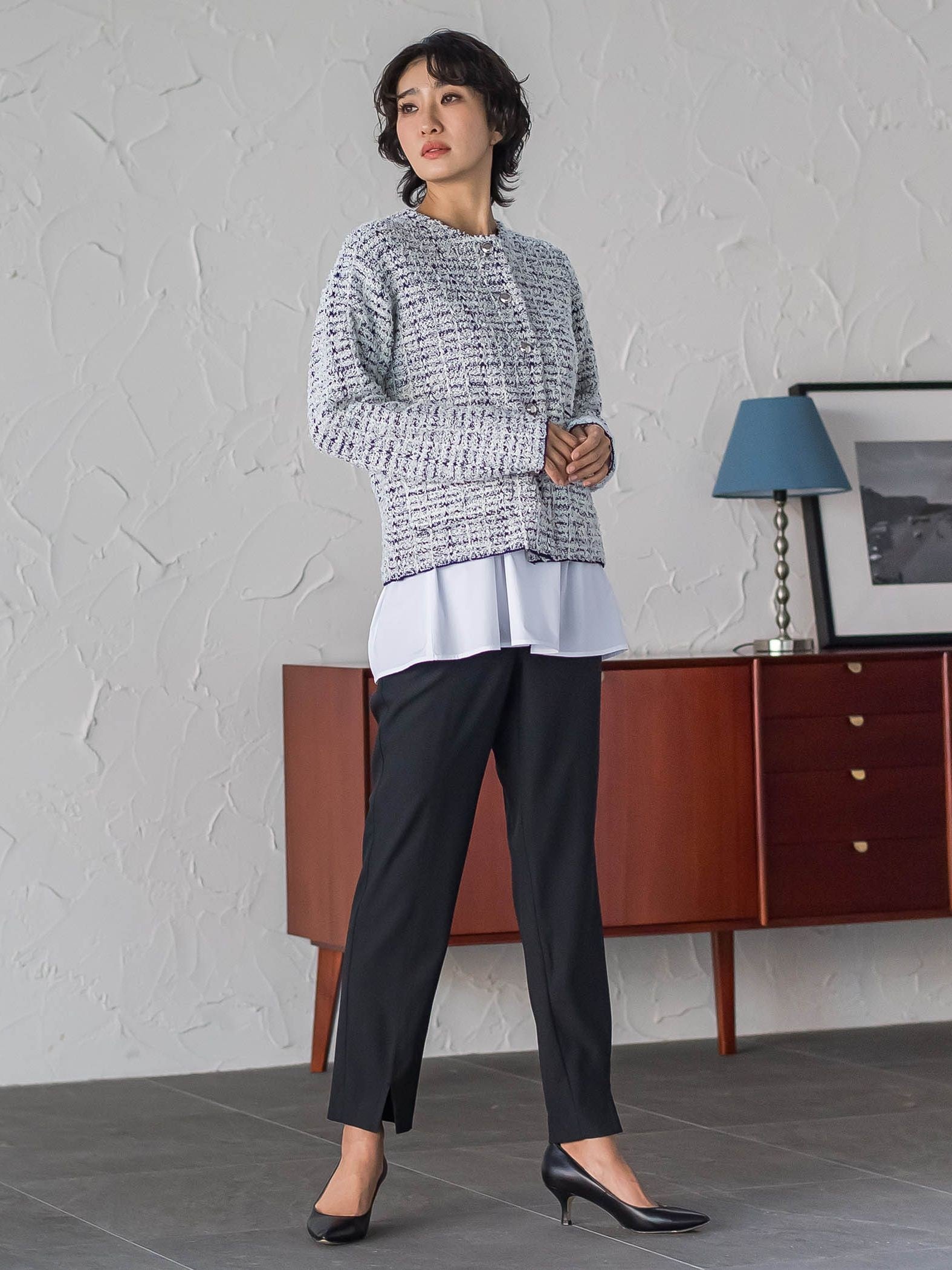 【WEB限定/大きいサイズ】マルーデデニムテーパードパンツ