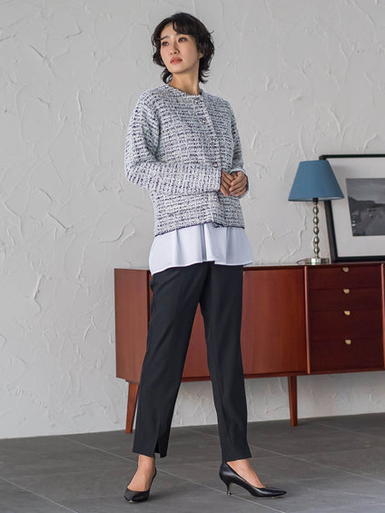 【WEB限定/大きいサイズ】マルーデデニムテーパードパンツ