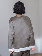 ピクシエスタVネックブラウス≪洗濯機で洗える≫