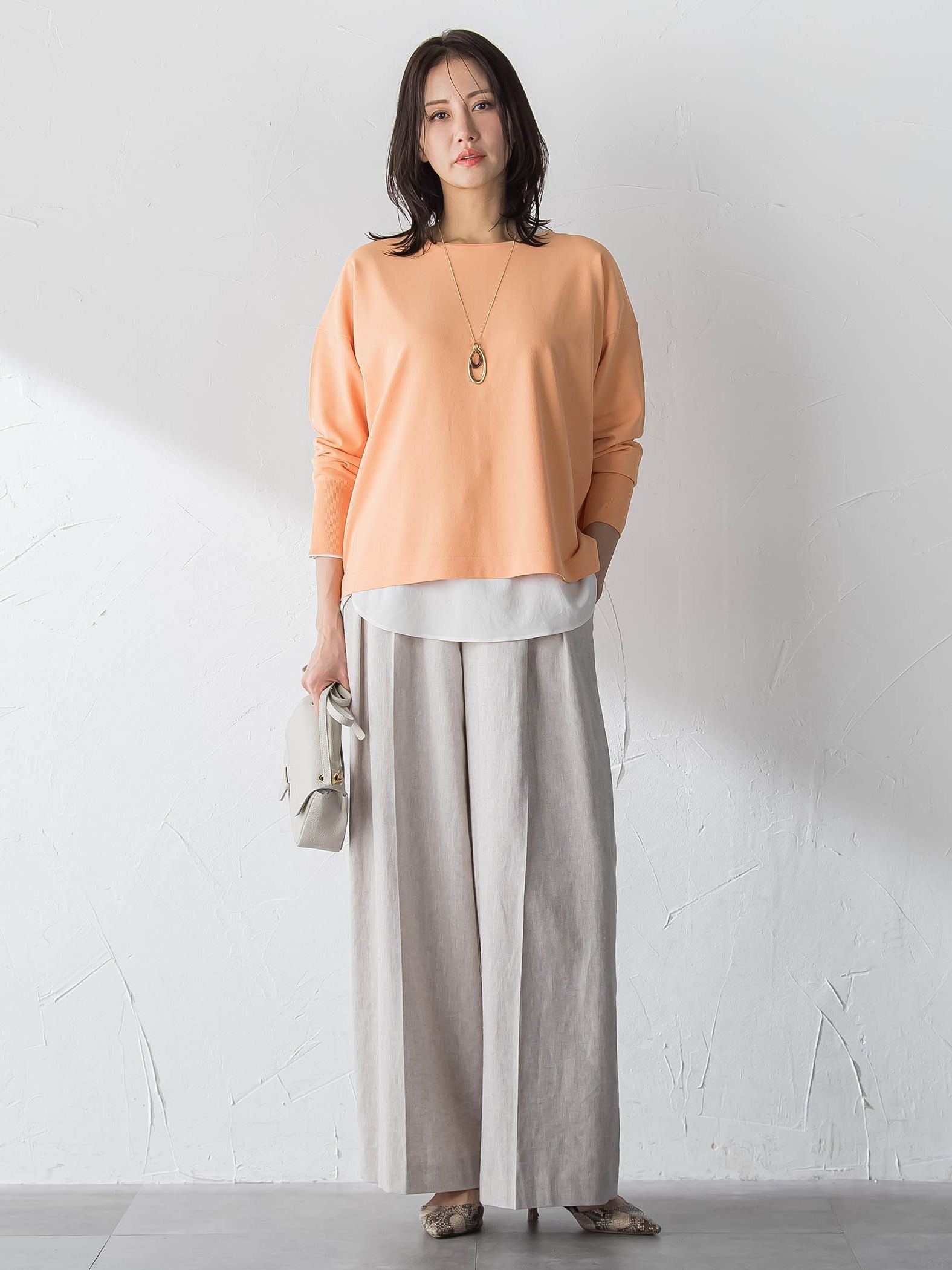 【カタログ掲載】クラシックポリリネンヘリンボンパンツ