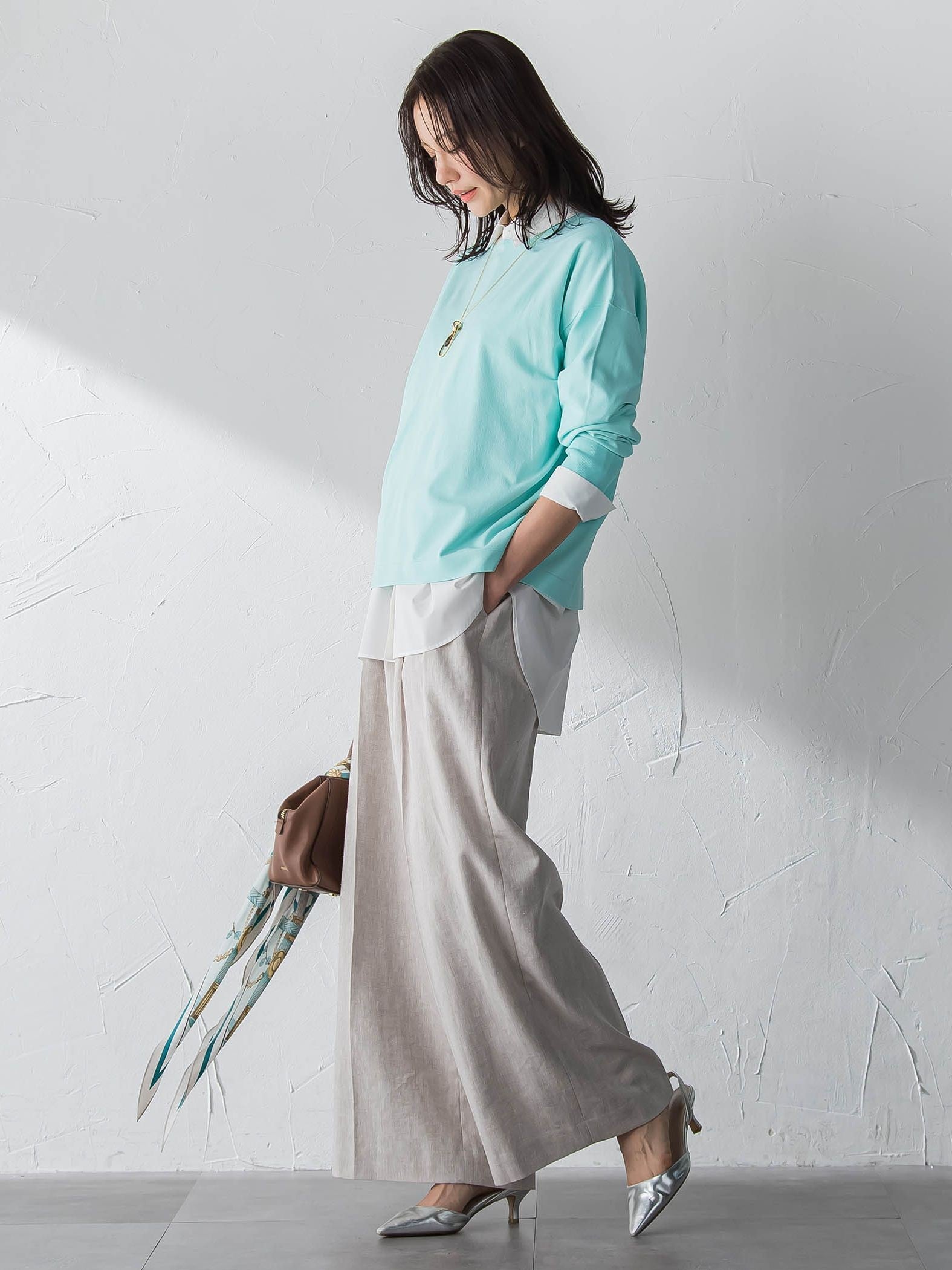 【カタログ掲載】クラシックポリリネンヘリンボンパンツ