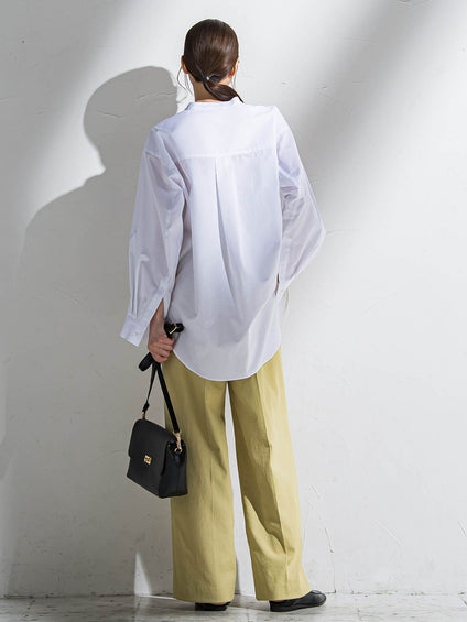 【WEB限定】シェルタリングワイドパンツ≪洗濯機で洗える≫