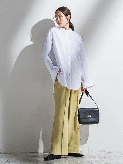 【WEB限定】シェルタリングワイドパンツ≪洗濯機で洗える≫