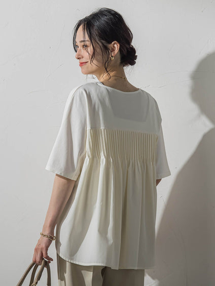 【WEB限定】≪動画あり≫≪夏の体型カバーに≫タックフレアカットソー