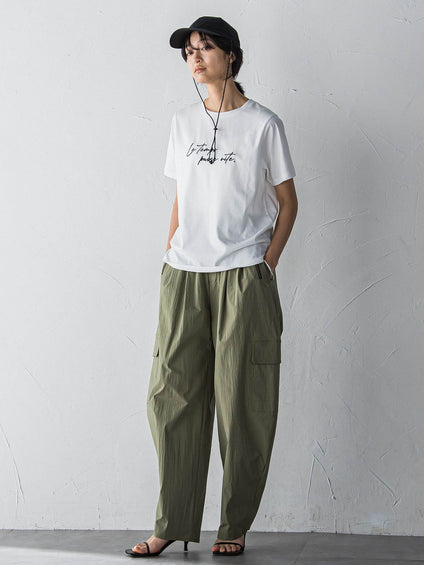 ハンドメッセージ刺繍ロゴTシャツ≪洗濯機で洗える≫
