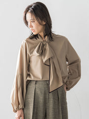 フォルムボウタイブラウス≪洗濯機で洗える≫