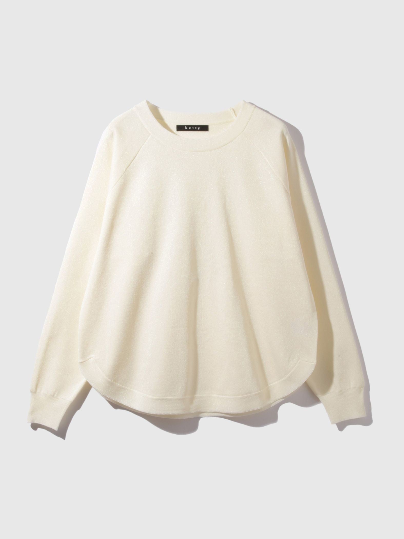 エアリーグリッターラウンドヘムニット≪手洗い可能≫