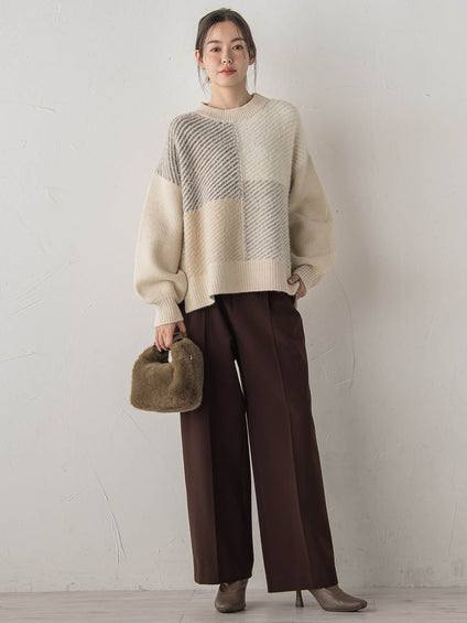 【新色追加】両面起毛ストレッチパンツ≪洗濯機で洗える≫