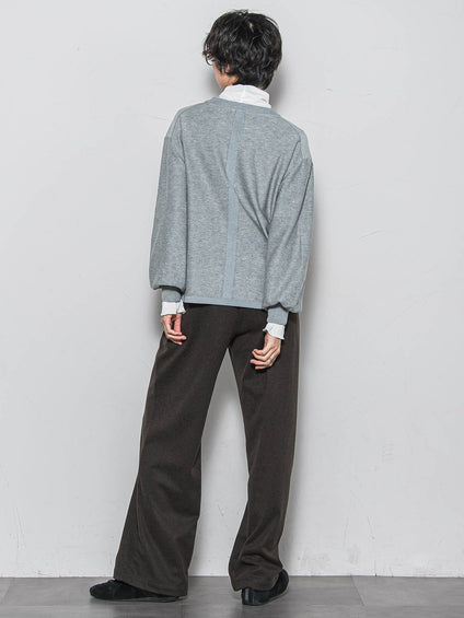 ミニスパンコールクルーネックニット≪手洗い可能≫