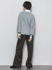 ミニスパンコールクルーネックニット≪手洗い可能≫