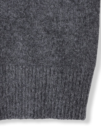 デニムレイヤード風カーディガン≪手洗い可能≫