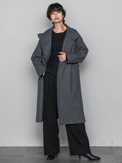 【一瞬で楽とキレイを叶える】裏起毛2WAYネックブラウス≪手洗い可能≫