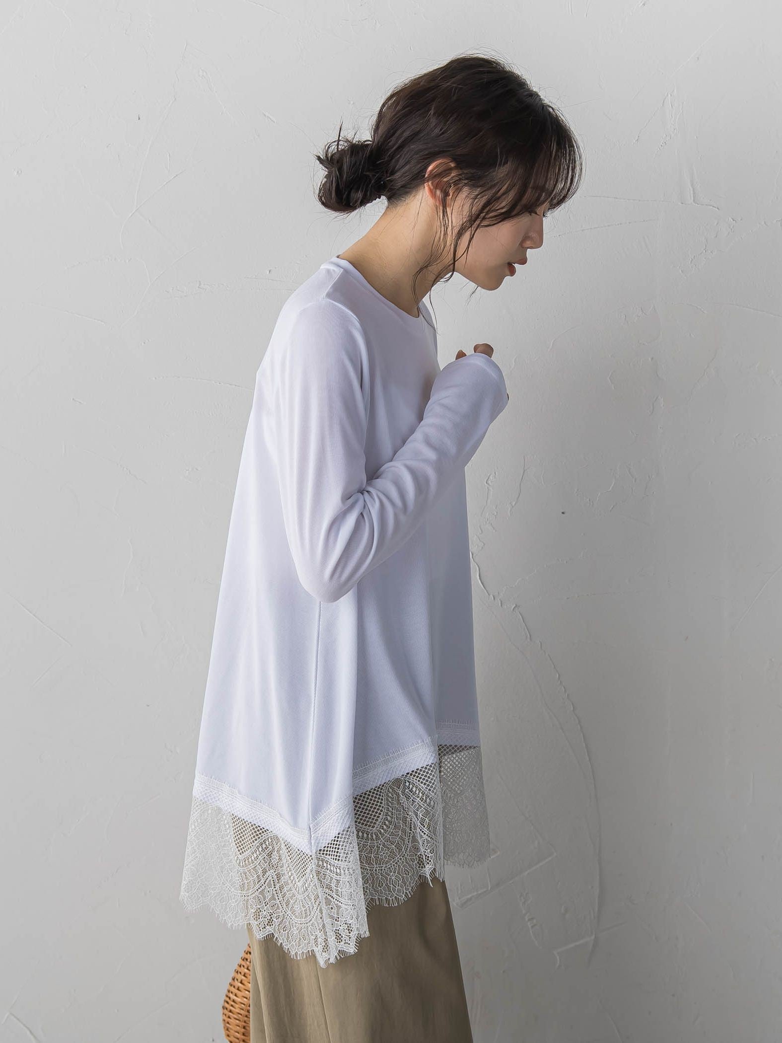 裾レーストップス≪手洗い可能≫