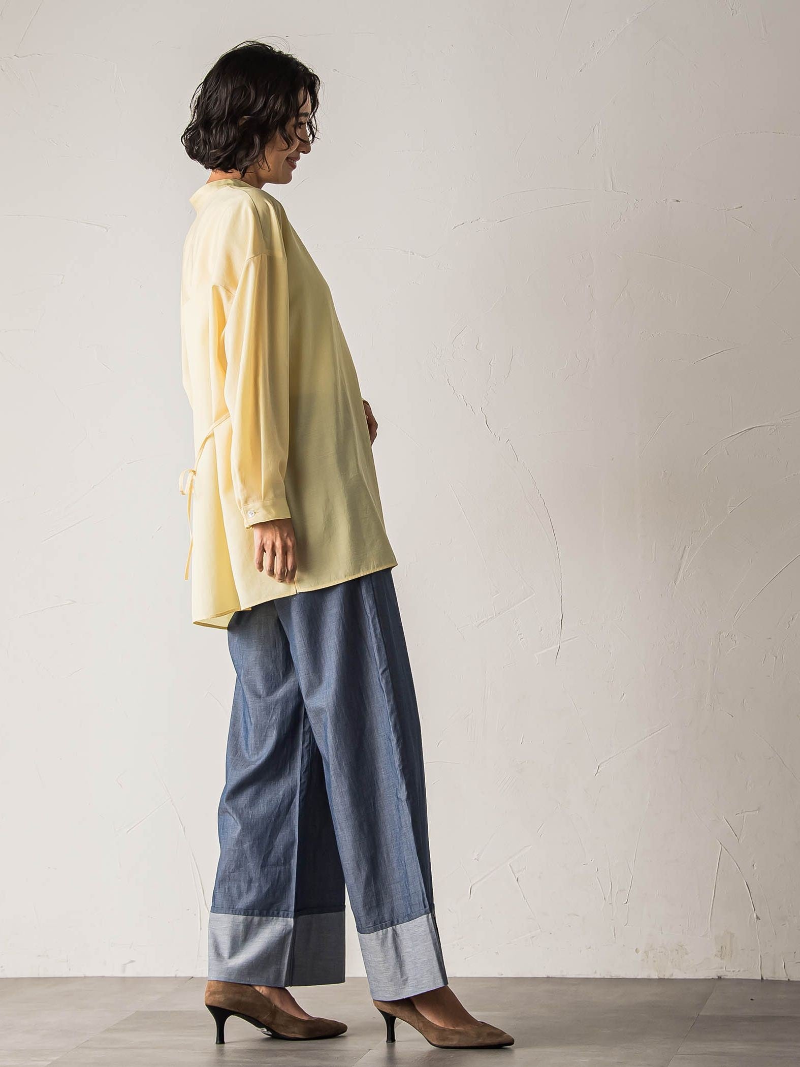 【biyori】ダンガリーワイドパンツ≪手洗い可能≫