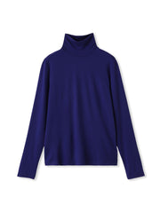 【WEB限定】吸湿発熱スムースストレッチタートルカットソー