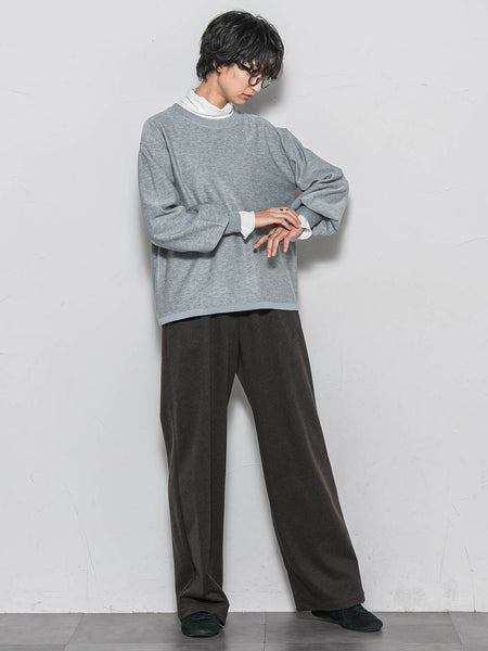 ミニスパンコールクルーネックニット≪手洗い可能≫