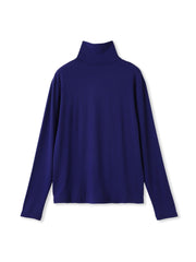 【WEB限定】吸湿発熱スムースストレッチタートルカットソー