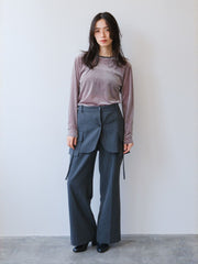 【日本製】Sheer velour ringer t　