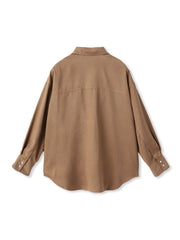 フェイクスエードシャツ≪洗濯機で洗える≫