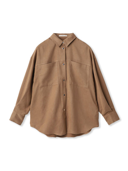 フェイクスエードシャツ≪洗濯機で洗える≫
