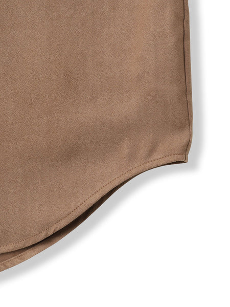 フェイクスエードシャツ≪洗濯機で洗える≫