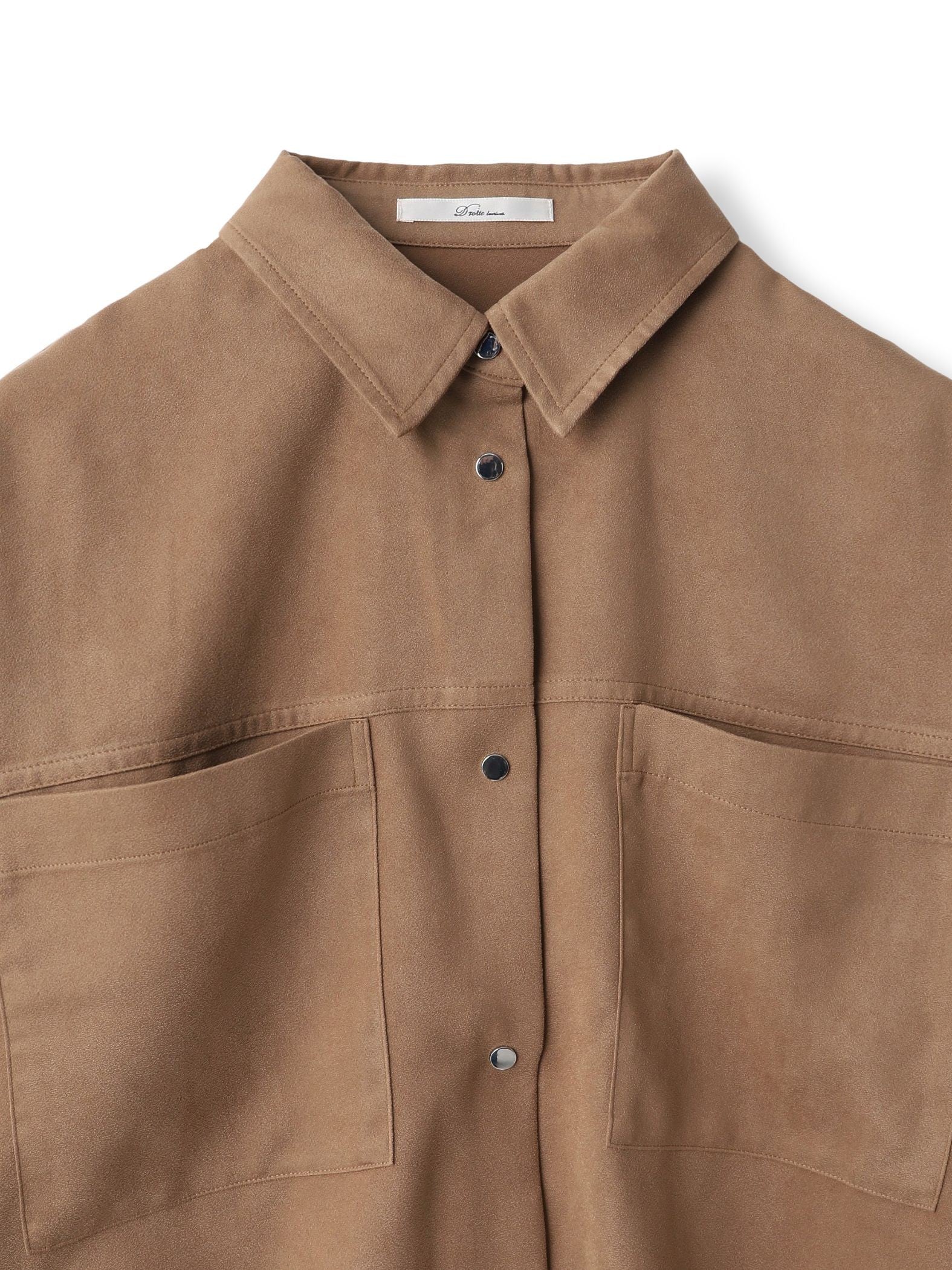 フェイクスエードシャツ≪洗濯機で洗える≫