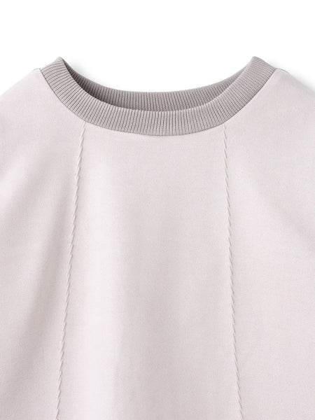 スエード×リブ変形切替えプルオーバー≪手洗い可能≫