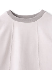 スエード×リブ変形切替えプルオーバー≪手洗い可能≫