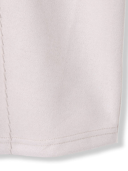 スエード×リブ変形切替えプルオーバー≪手洗い可能≫