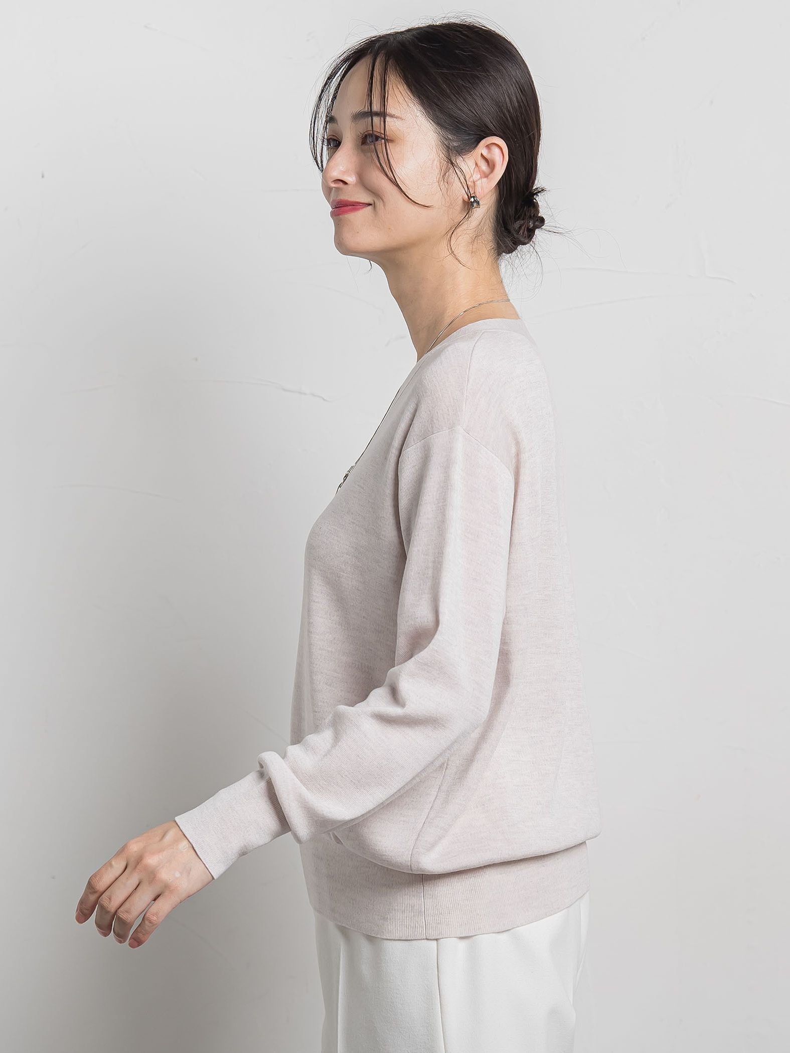 【Brisbane】 Vネックニットプルオーバー≪WEB限定カラーあり/11号あり≫