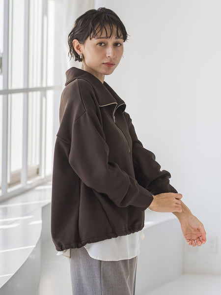 【WEB限定】裏起毛ジッププルオーバー