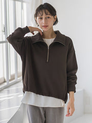 【WEB限定】裏起毛ジッププルオーバー