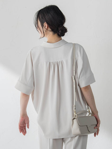 ≪シリーズ累計2万枚突破！≫【涼・美・楽】スキッパーブラウス