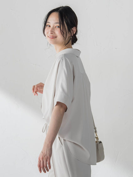 ≪シリーズ累計2万枚突破！≫【涼・美・楽】スキッパーブラウス