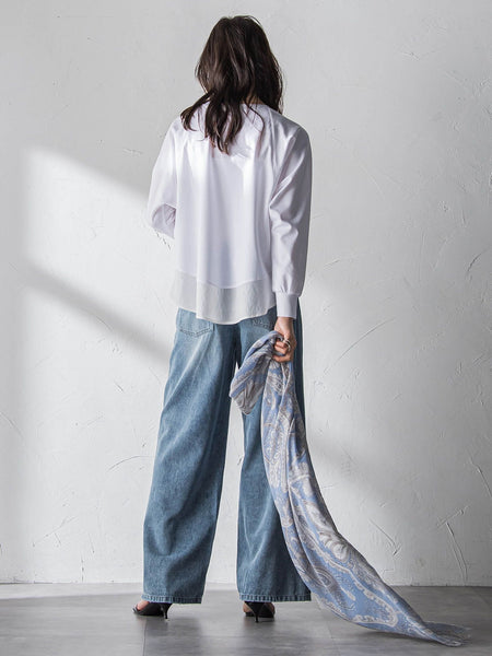 ポンチローマラウンドヘムドッキングプルオーバー