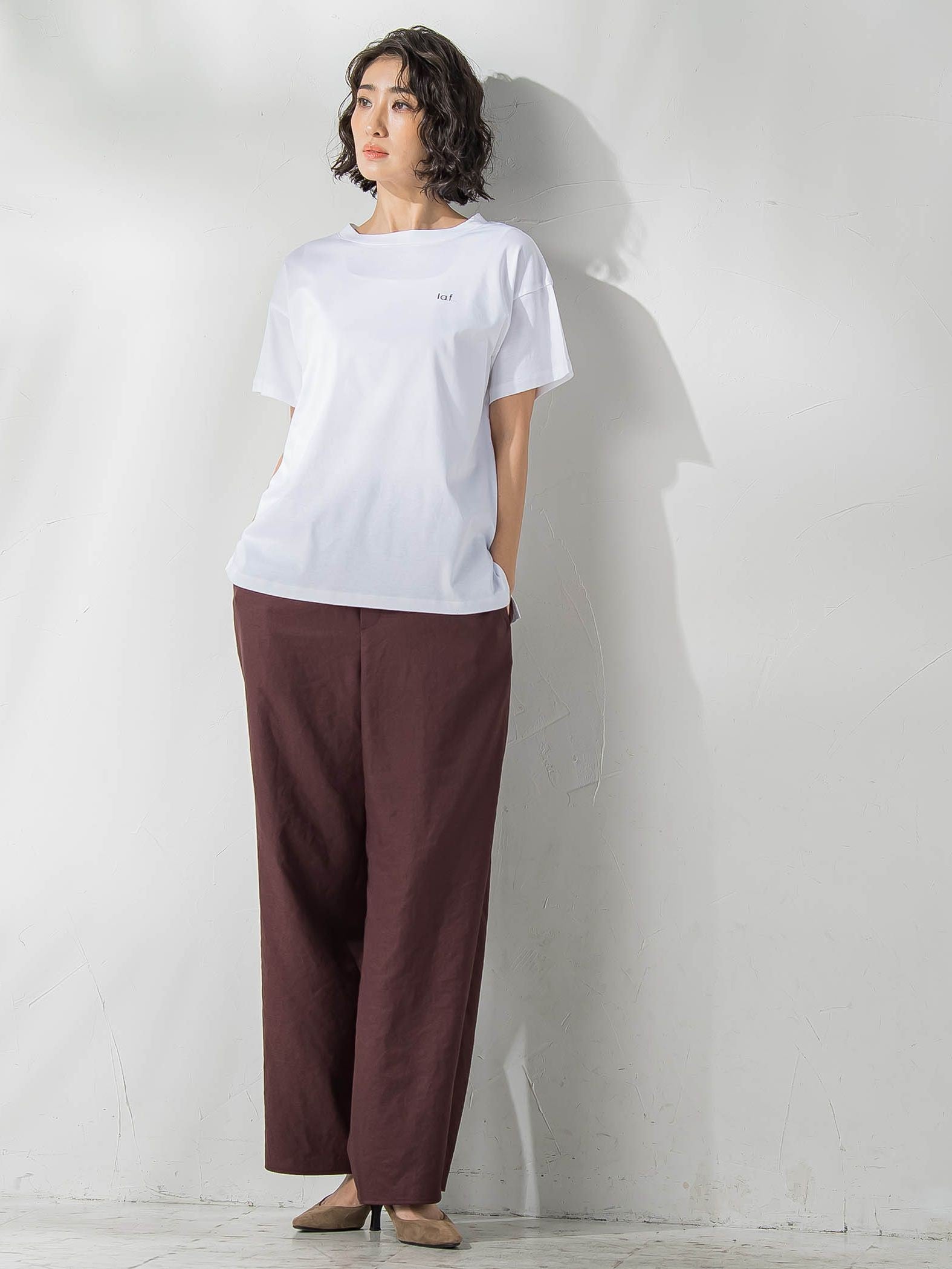 【J Lounge限定】la.f...ロゴTシャツ≪手洗い可能≫