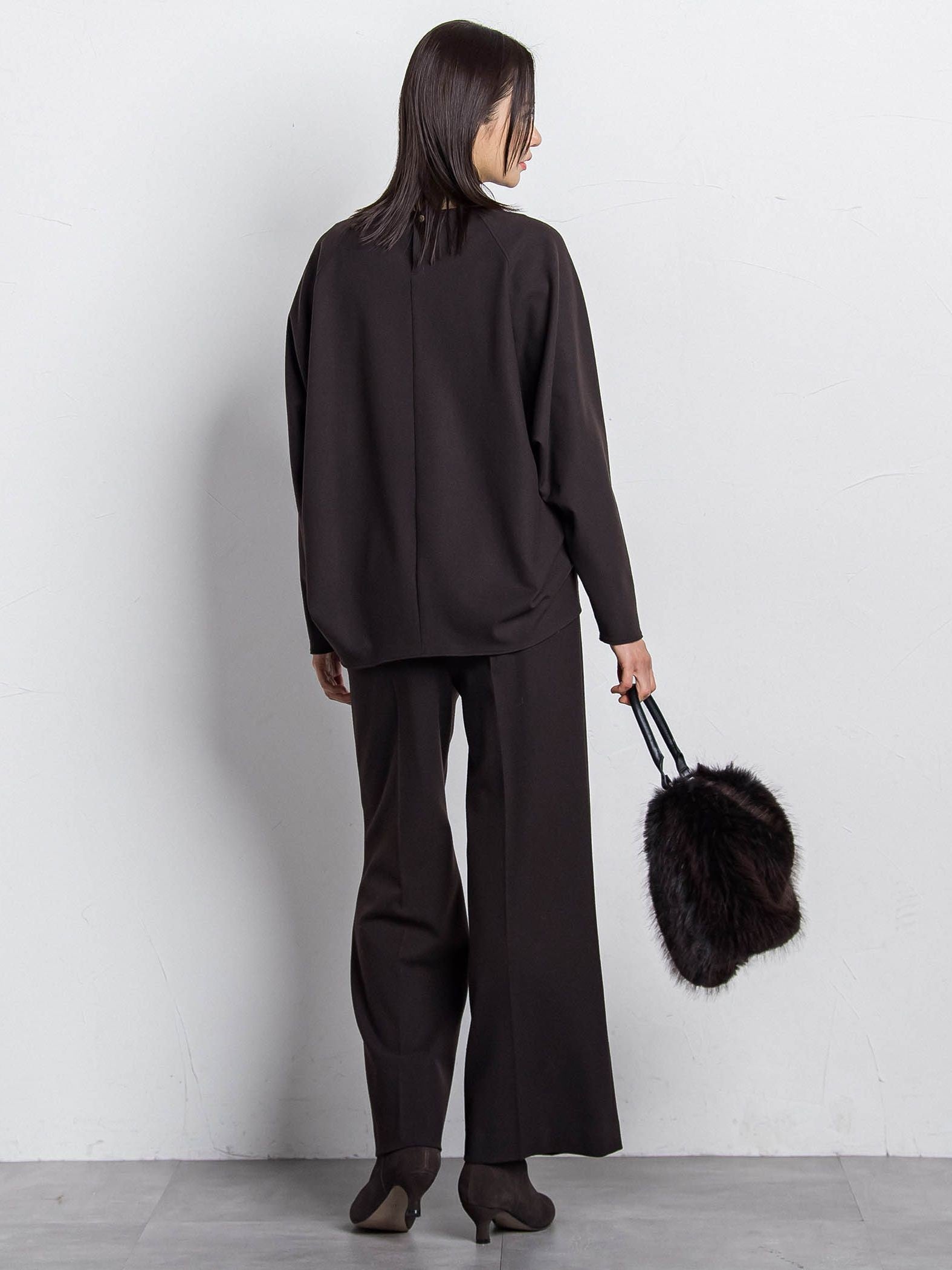 両面起毛ドロップショルダーブラウス≪洗える/セットアップ対応≫