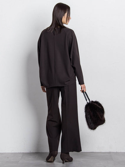 両面起毛ドロップショルダーブラウス≪洗える/セットアップ対応≫