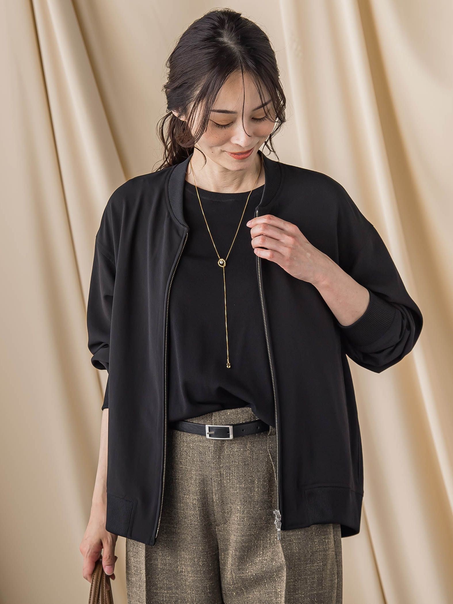 キレイ×リラックス ライトブルゾン ≪接触冷感 / UV / 洗濯機で洗える≫