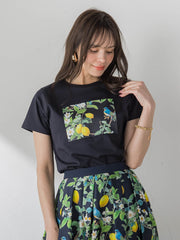 レモンプリントTシャツ