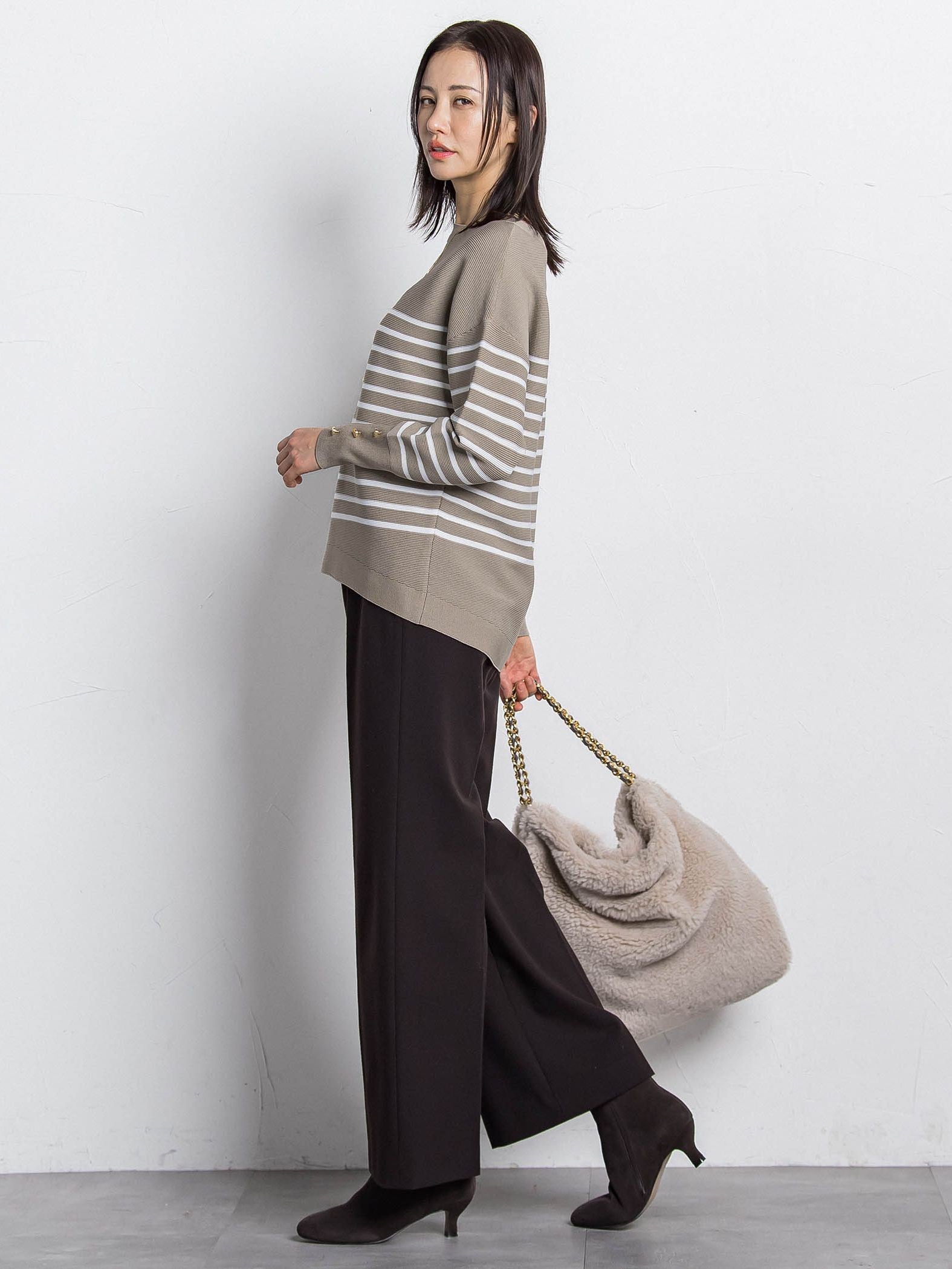 両面起毛ワイドパンツ≪WEB限定13号/洗える/セットアップ対応≫