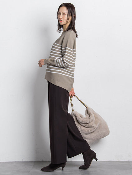 両面起毛ワイドパンツ≪WEB限定13号/洗える/セットアップ対応≫